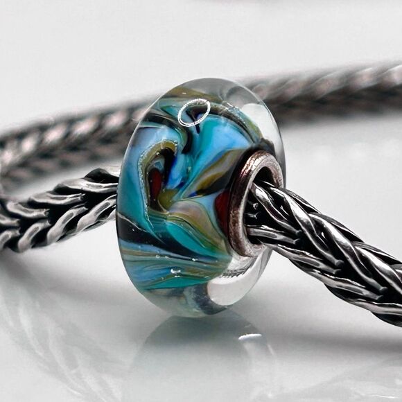 TROLLBEADS Rare Van Gogh Unique #4 LAA 925S colorful swirls, style of the artist - Picture 3 of 8